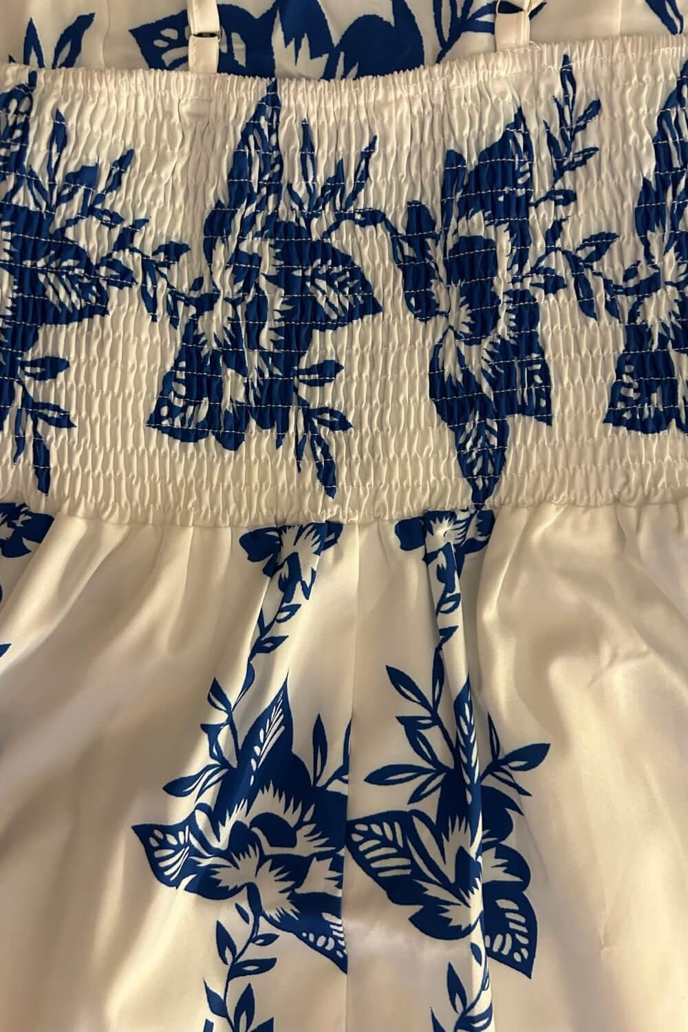Polyester Spaghetti-Träger Midikleid Blau