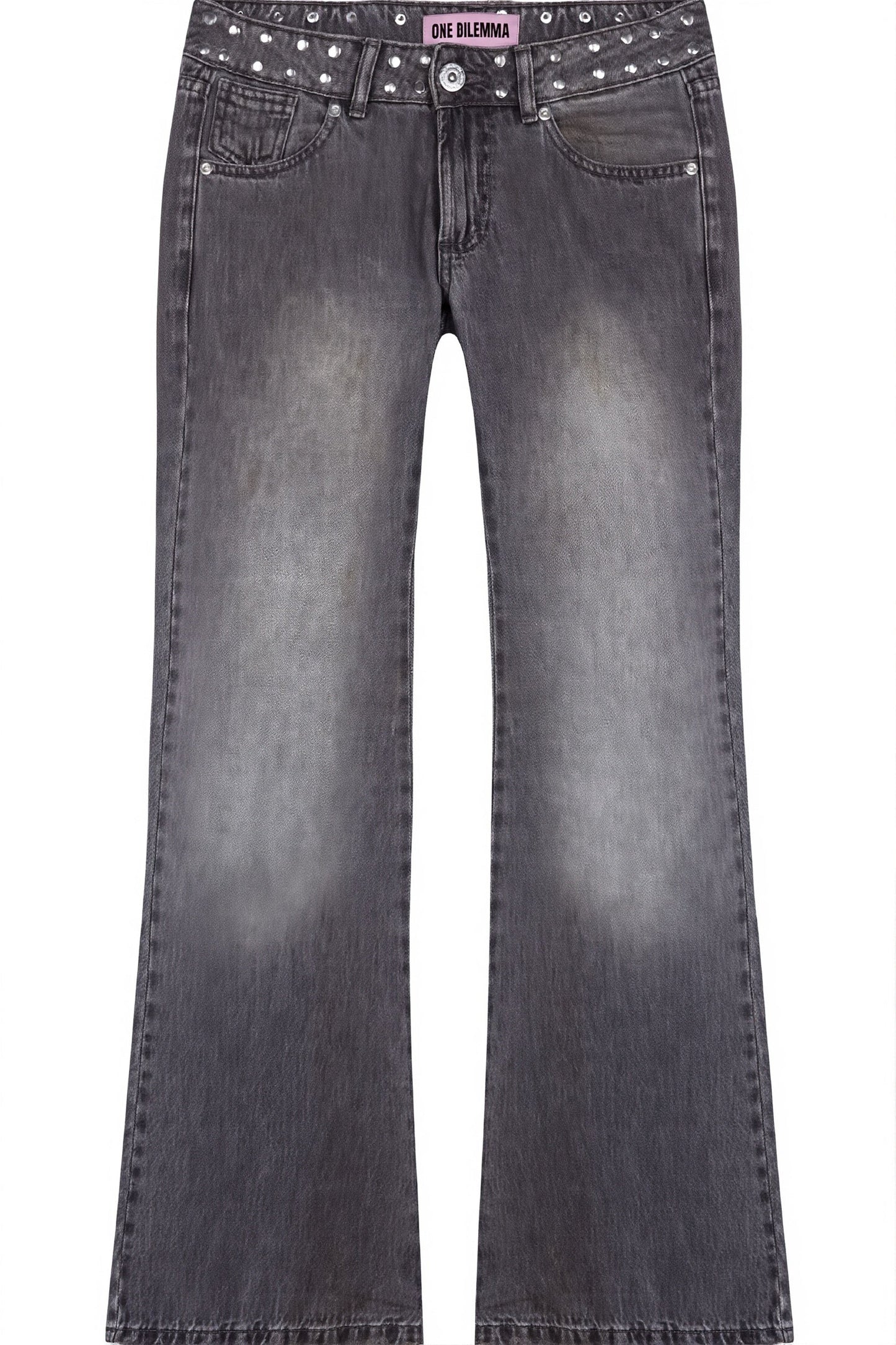 Damen Mid-Waist-Jeans mit weitem Schnitt im lässigen Styling