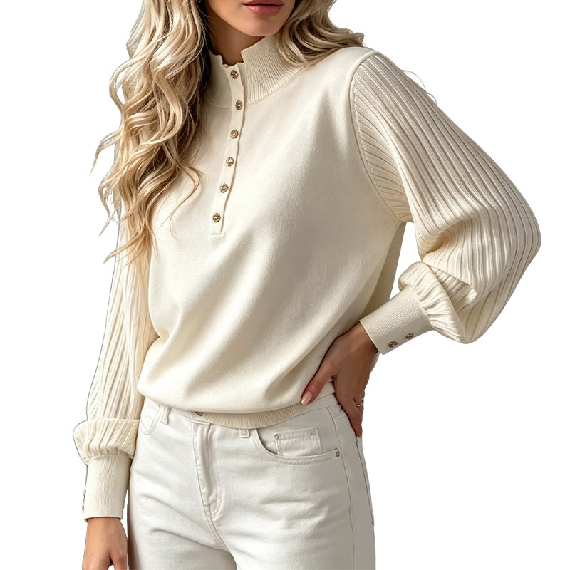 Damenpullover mit Puffärmeln als vielseitiges Outfit für den Alltag