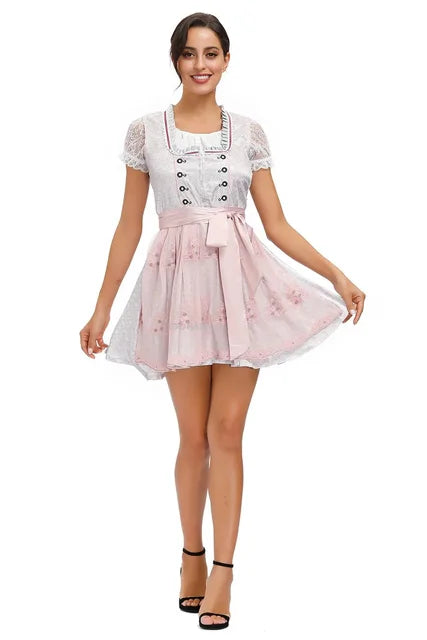 Damen Dirndl Bayerisches Trachtenkleid Für Oktoberfest