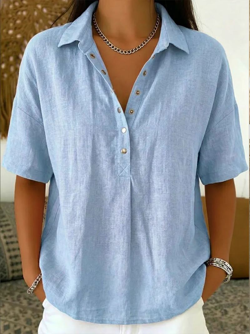 Willow - Bluse mit Kragen und Knopfleiste
