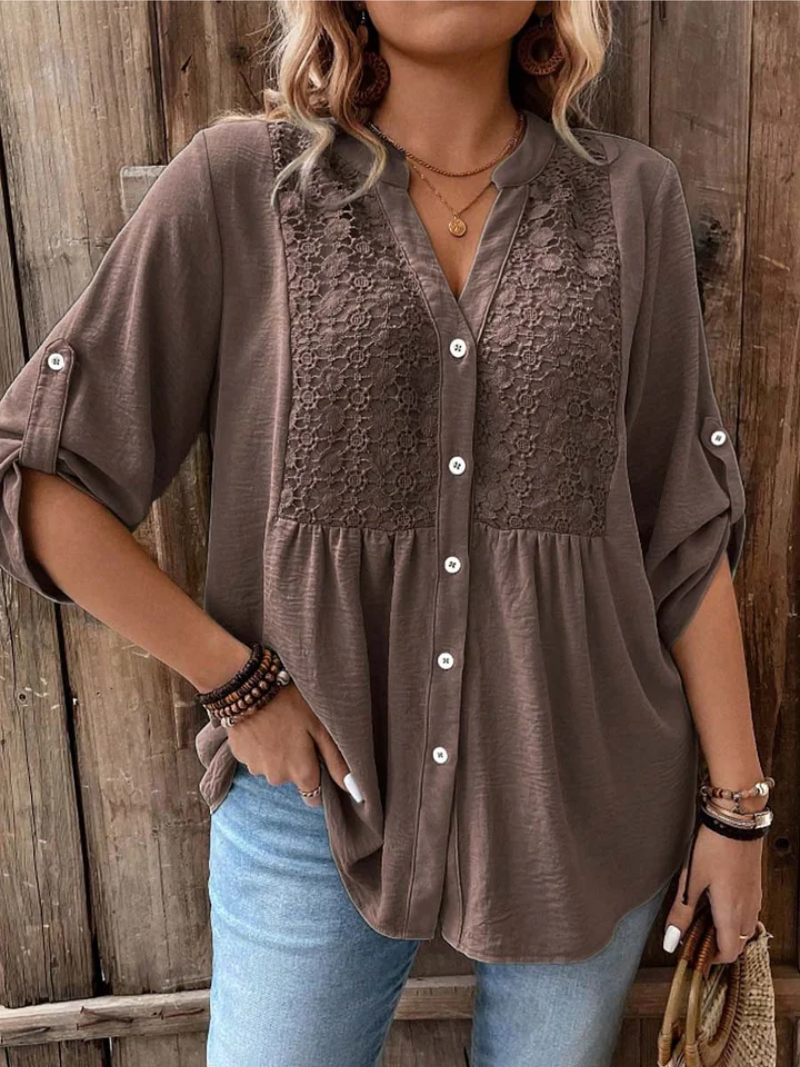 Adara™ - Elegante Bluse mit V-Ausschnitt