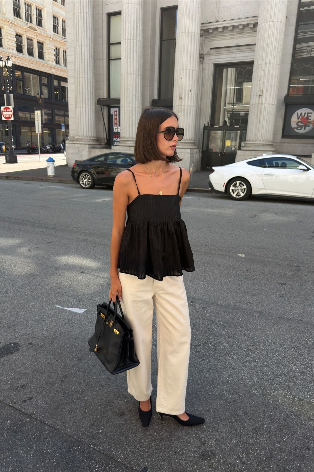 Damen Tanktop Mit Volants Aus Baumwolle Gestreift