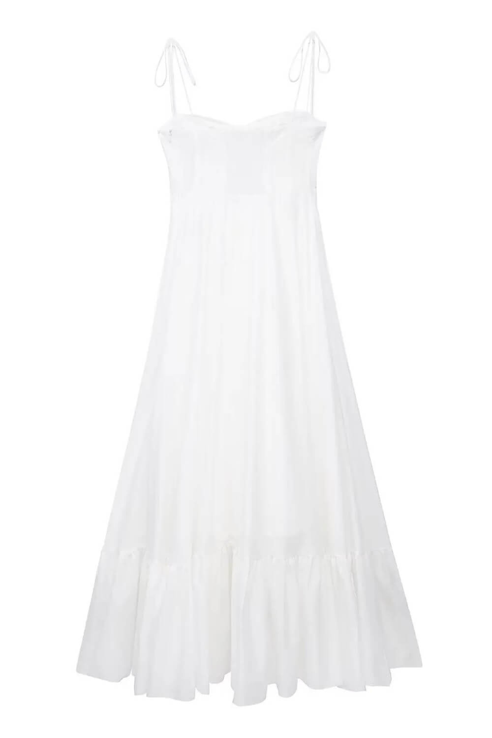 Polyester Knöchellanges langes Kleid Weiß