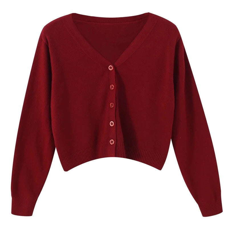 Damen V-Ausschnitt Leichter Strickpullover
