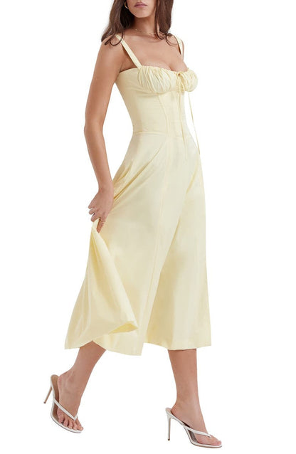 Florales Bustier-Midriff-Cutout-Bodycon-Kleid