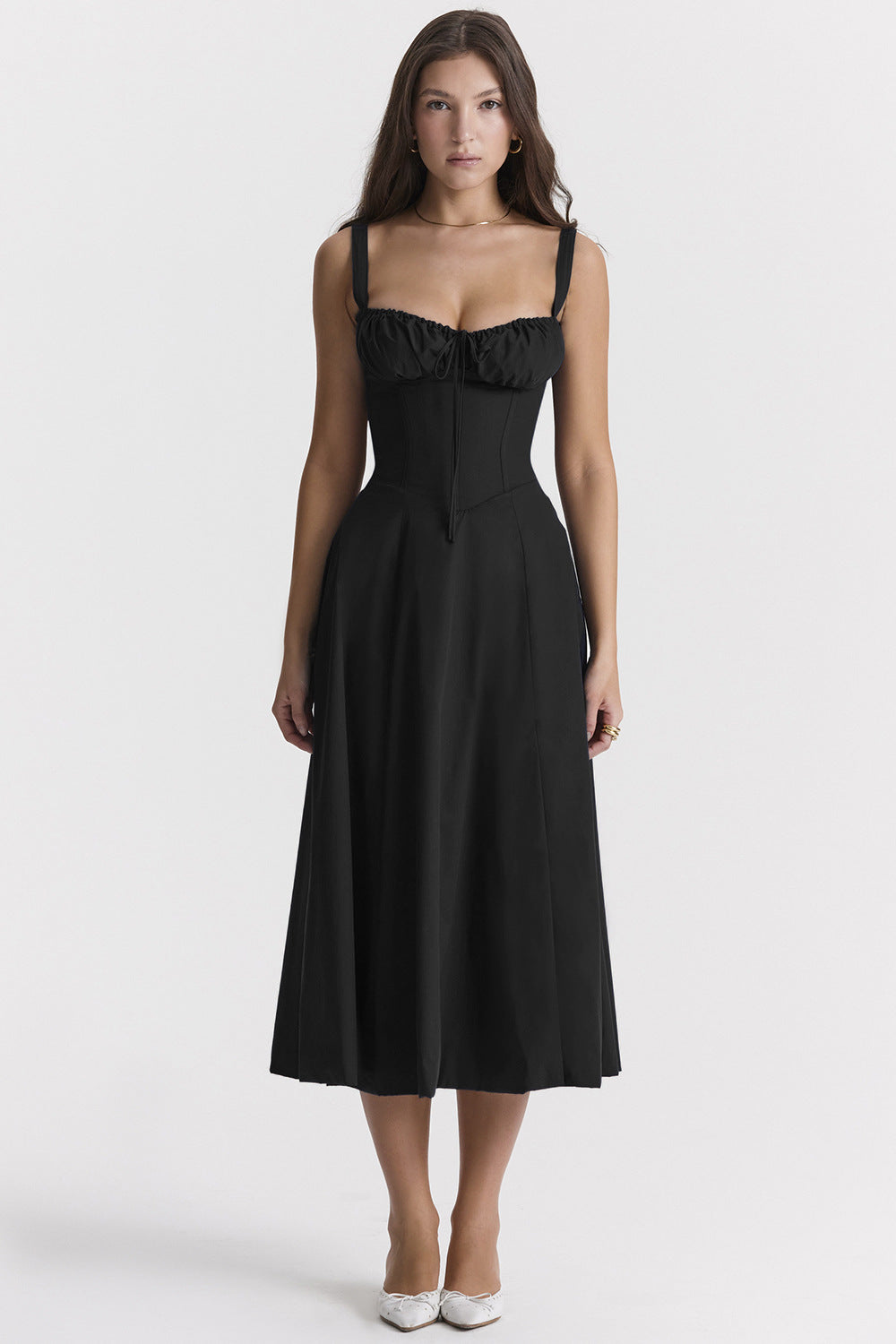 Florales Bustier-Midriff-Cutout-Bodycon-Kleid