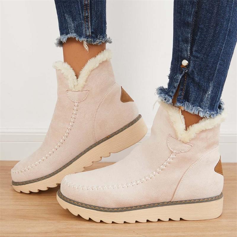 Damen-Stiefeletten mit weichem Kunstfellfutter und knöchelhohem Schnitt