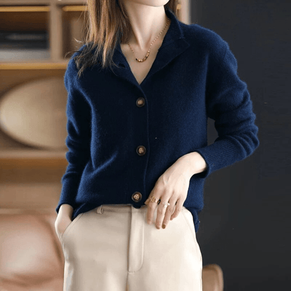 Cozy cashmere knit cardigan sweater 