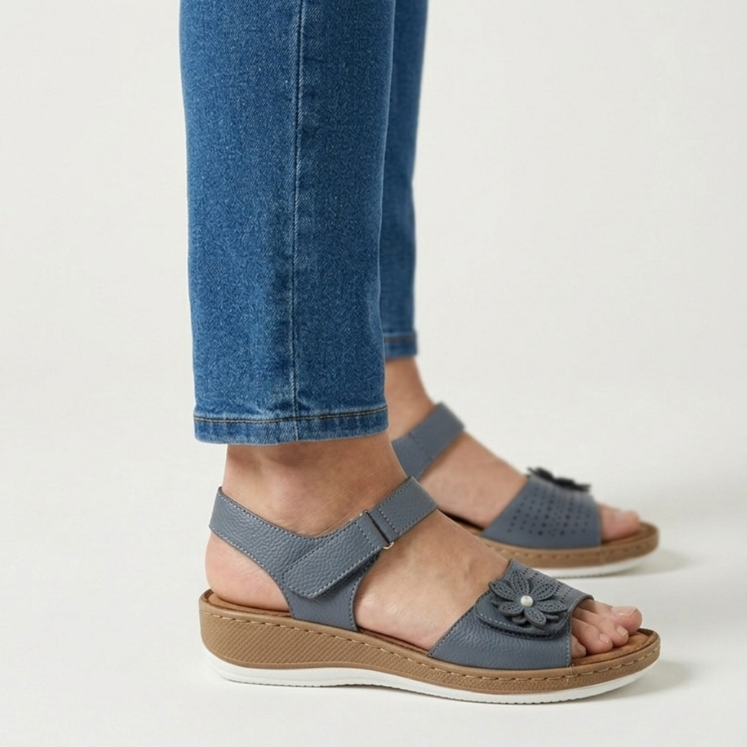 Damen Bequeme Sandalen mit Blumenmuster