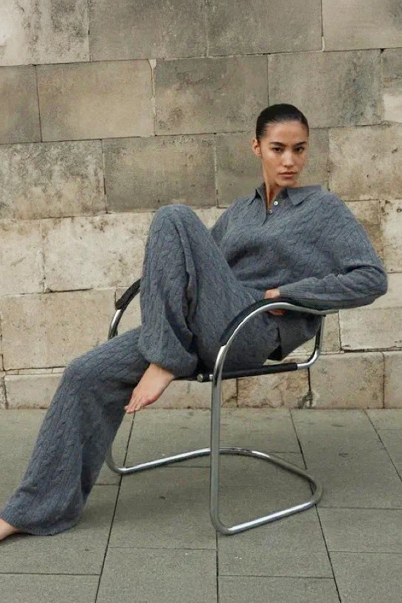 Zweiteiliges Strickset für einen stilvollen Herrenlook