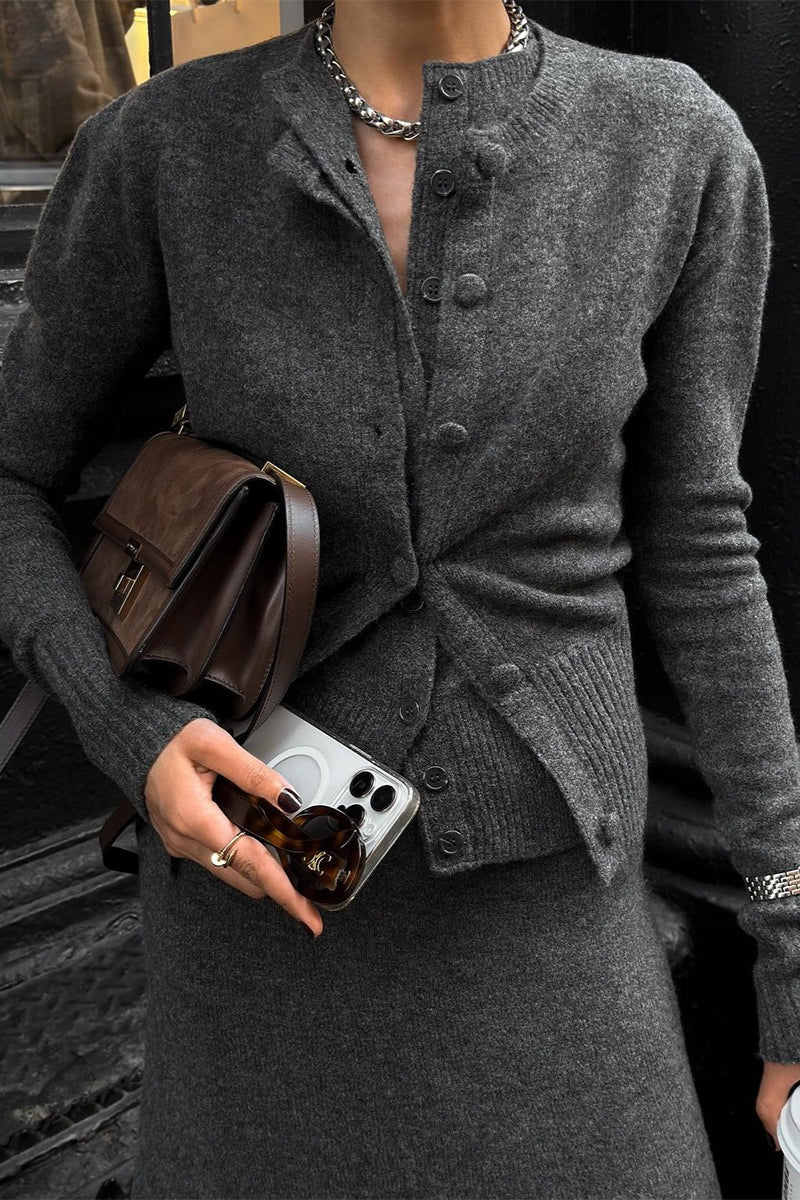 Damen-Cardigan mit Knopfleiste aus weichem Strick