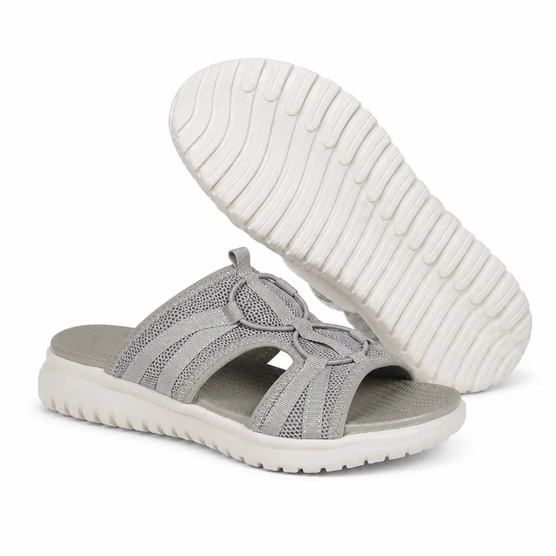 Leichte Schlupfsandalen für Damen mit breiter Passform, Profilansicht