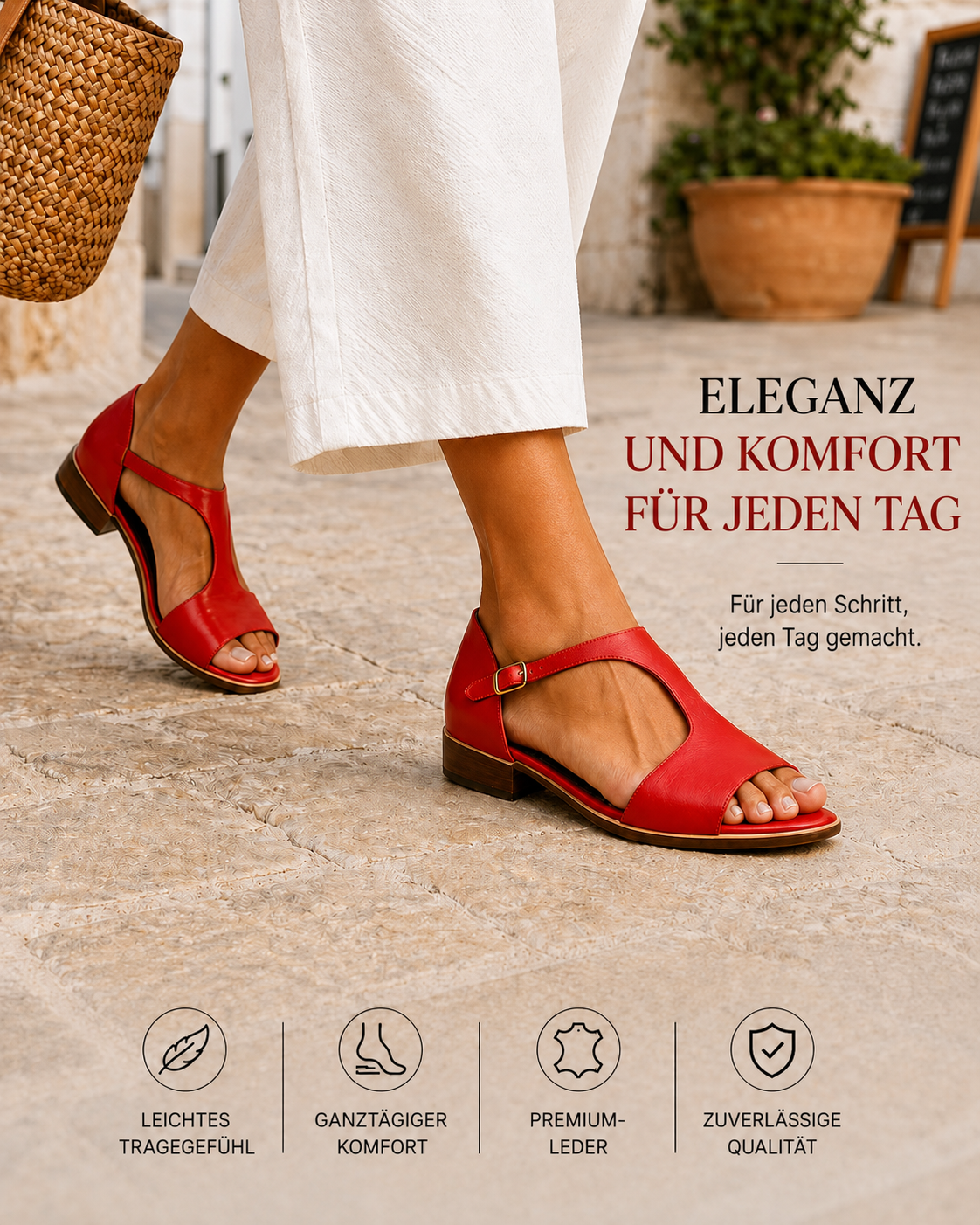 Elegante Damen-Sandalen mit Knöchelriemen in detailreicher Produktansicht