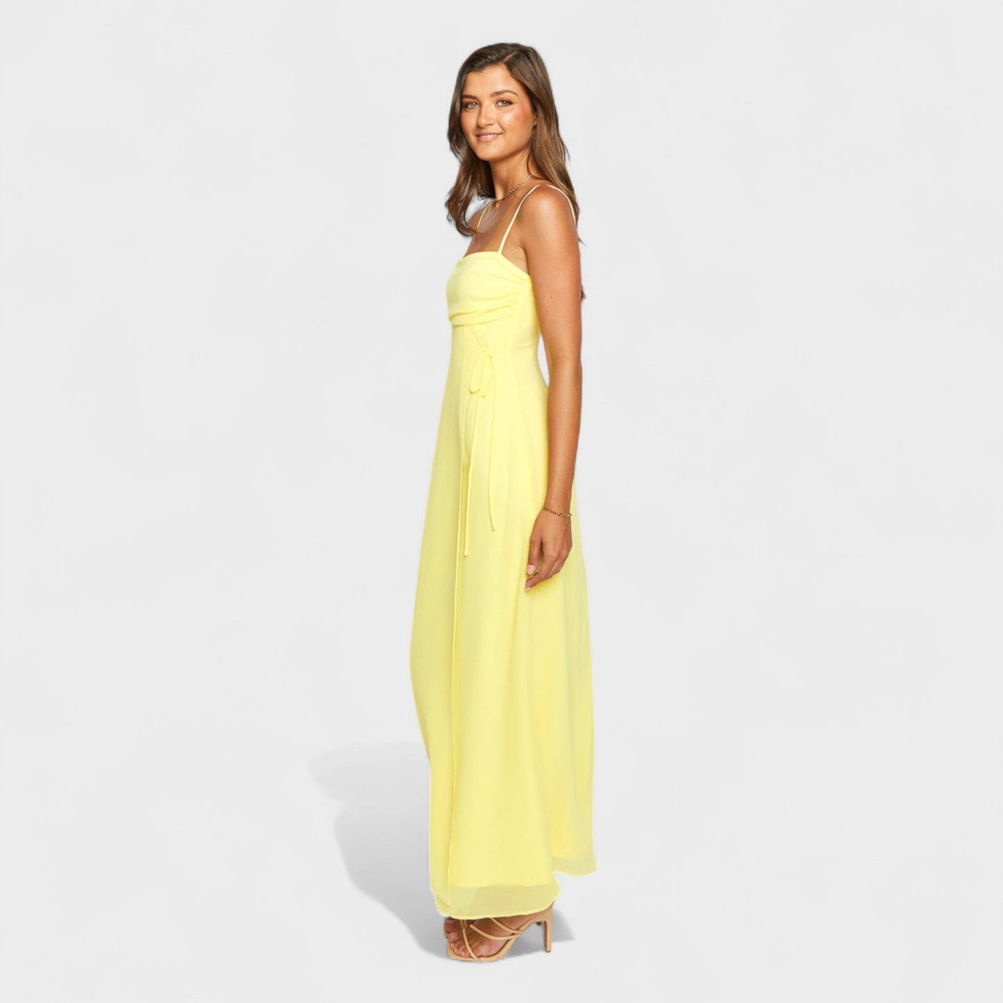 Flóssi - Elegantes Gelbes Maxikleid