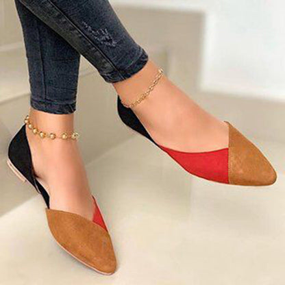Damen-Ballerinas mit Colour Blocking in der Ansicht von oben