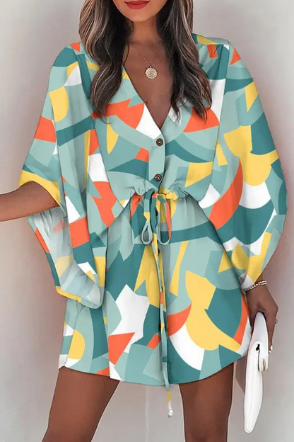 Boho-Sommerkleid für Damen mit elastischem Bund und fließendem Schnitt