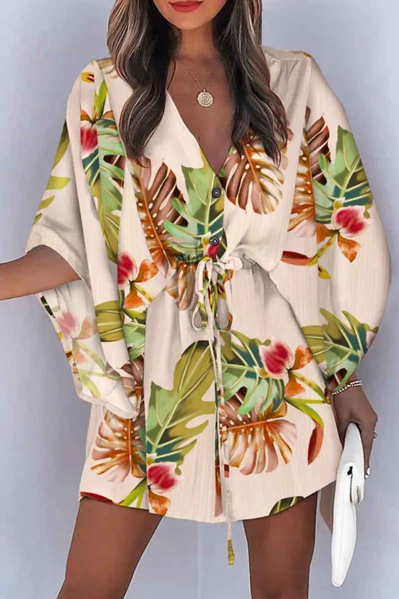 Leichtes Boho-Sommerkleid für Damen mit Print und bequemer taillierter Passform