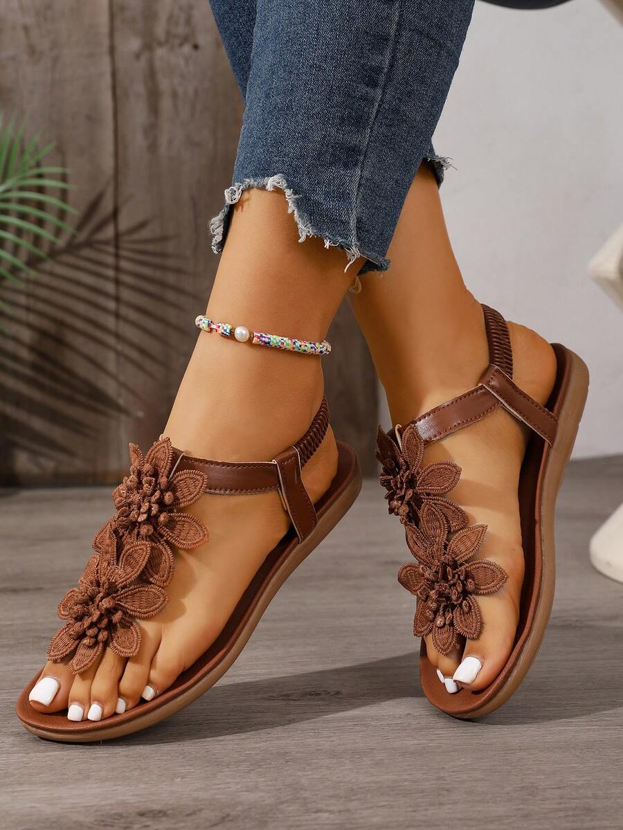 Bequeme Damen Sandalen mit offenem Zehenbereich und Fersenriemen