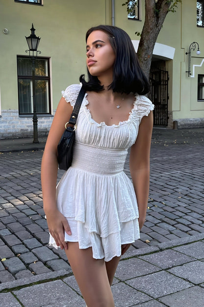 Damen Minikleid Off Shoulder Mit Stickerei