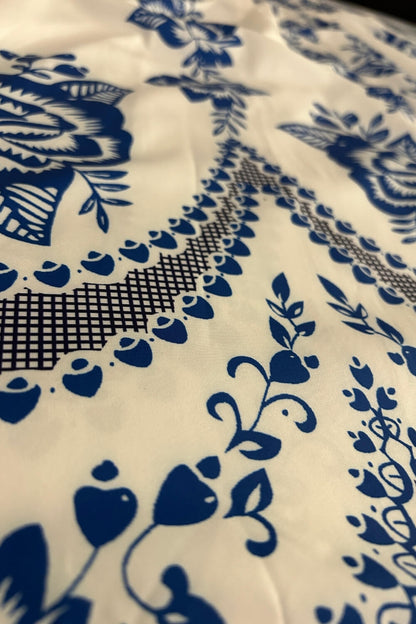 Polyester Spaghetti-Träger Midikleid Blau