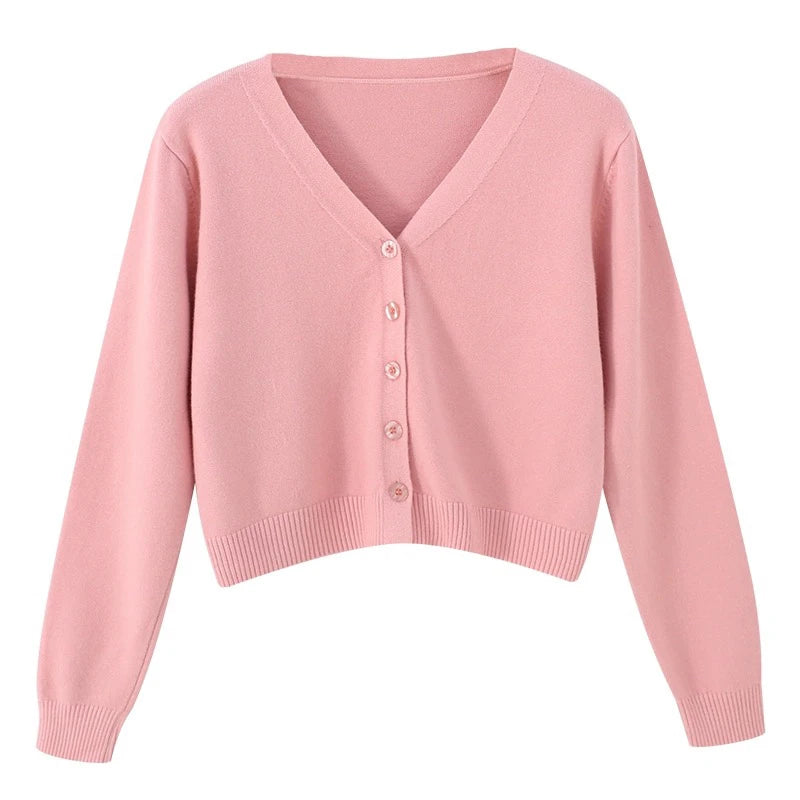 Damen V-Ausschnitt Leichter Strickpullover