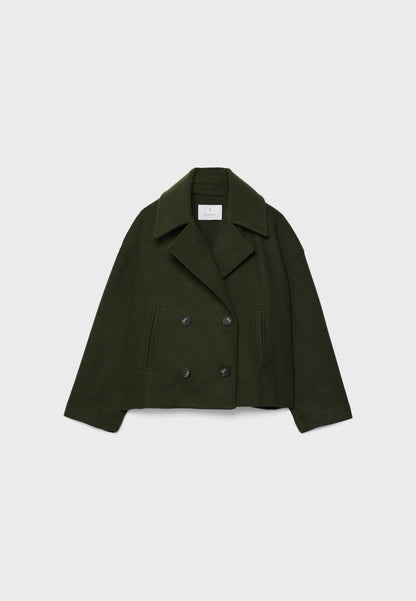 Stylish double-breasted short jacket 