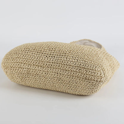 Elegante Stroh-Strandtasche