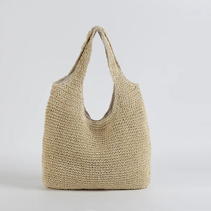 Elegante Stroh-Strandtasche