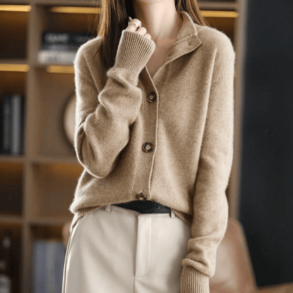 Cozy cashmere knit cardigan sweater 