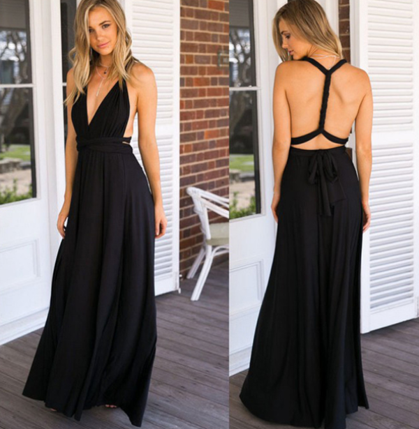 Multifunktionales Stretch-Wickel-Midikleid