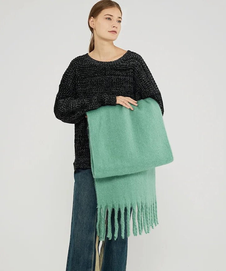 Winterschal Einfarbig 240 Cm