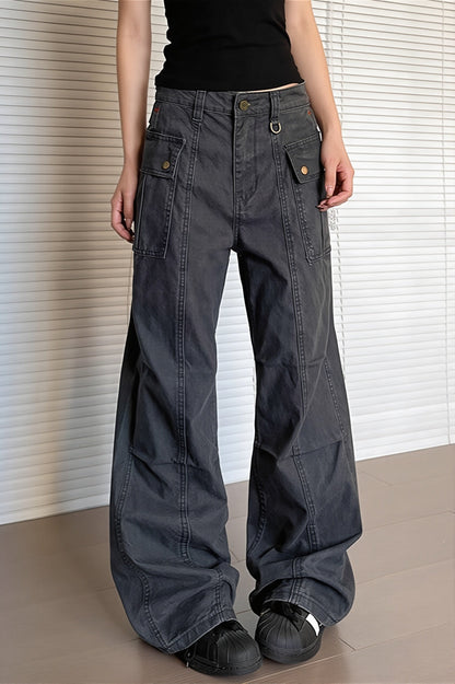 Damen Cargohose Mit Waschung Und Mehreren Taschen