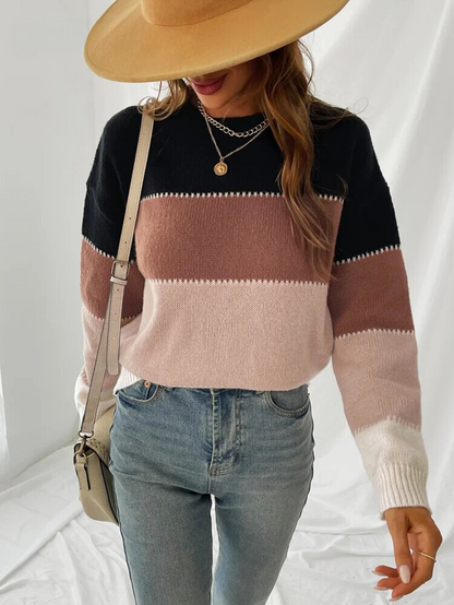 Gestreifter Strickpullover
