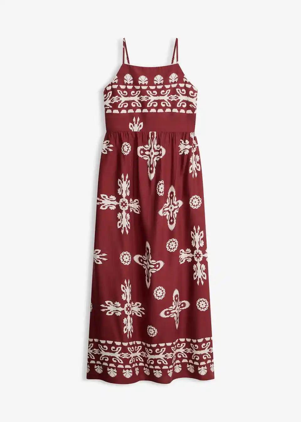Damen Maxikleid mit Ethno-Muster im Boho-Look in ganzer Ansicht
