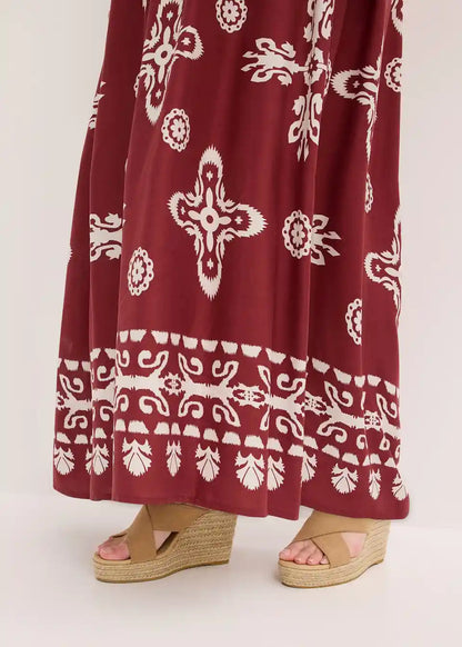 Langes Boho Kleid für Damen mit sommerlichem Ethno-Design