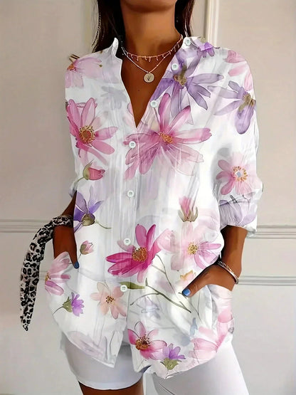 Elegantes Langarmhemd mit Muster