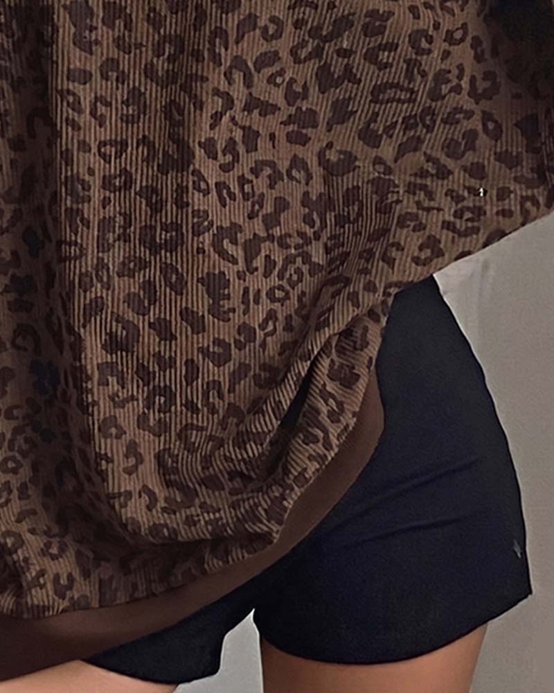 Bequemes Leoparden-Sweatshirt als vielseitiges Freizeitoutfit
