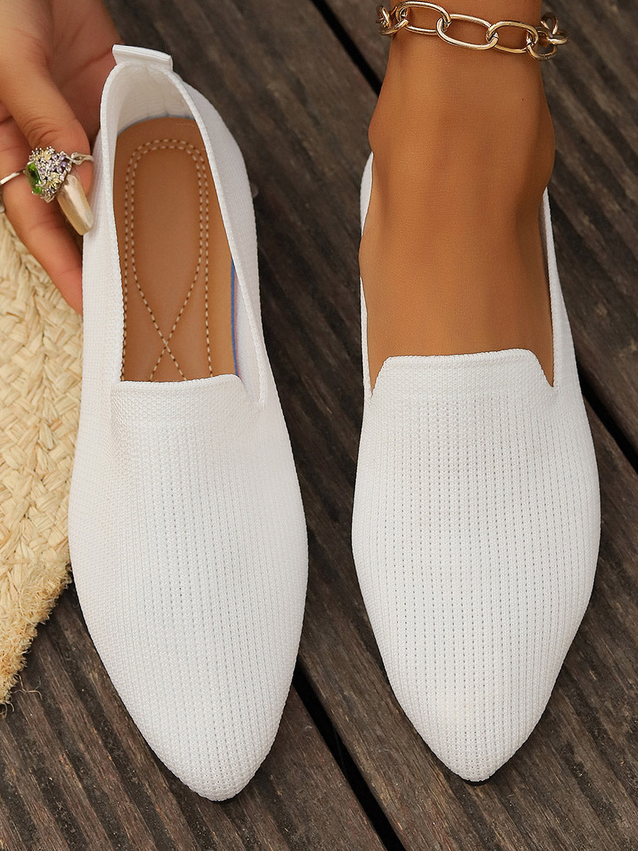 Damen-Ballerinas Casual in einfarbigem Look, Paaransicht
