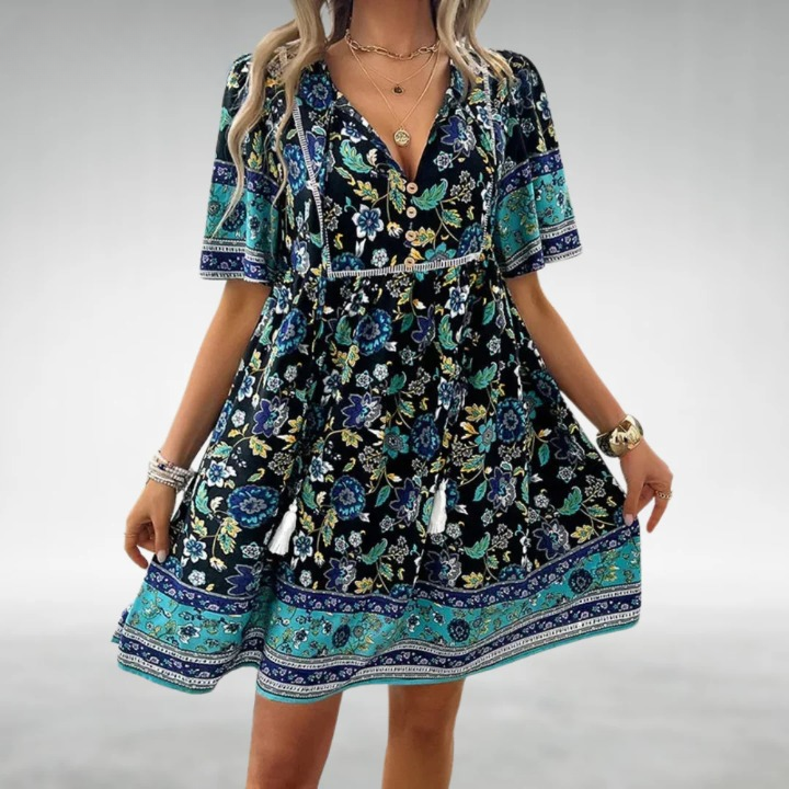 Damen Weiches Atmungsaktives Fließendes Kleid