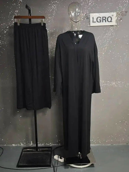 Damen Trägerloses Oberteil Langärmeliges Cardigan Weite Hose Set
