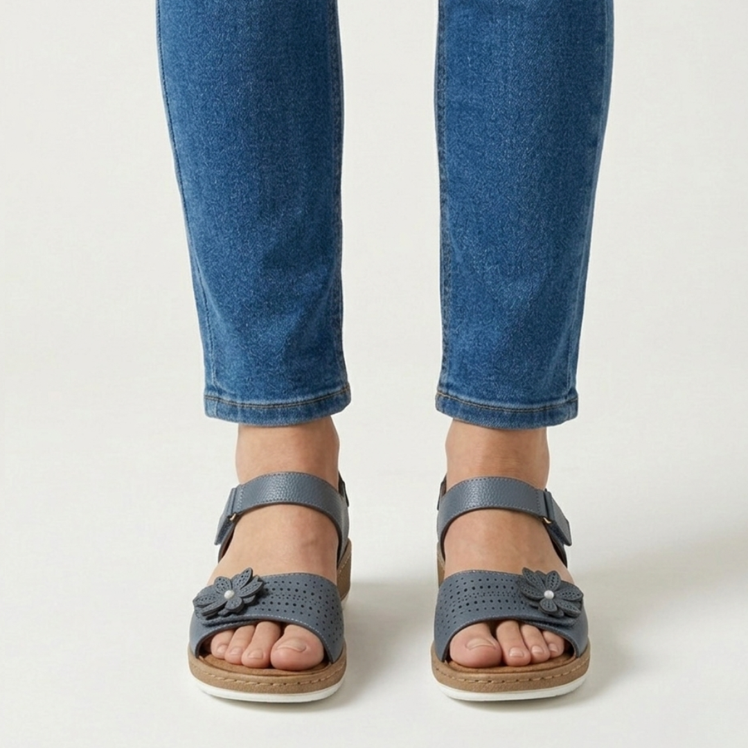 Damen Bequeme Sandalen mit Blumenmuster