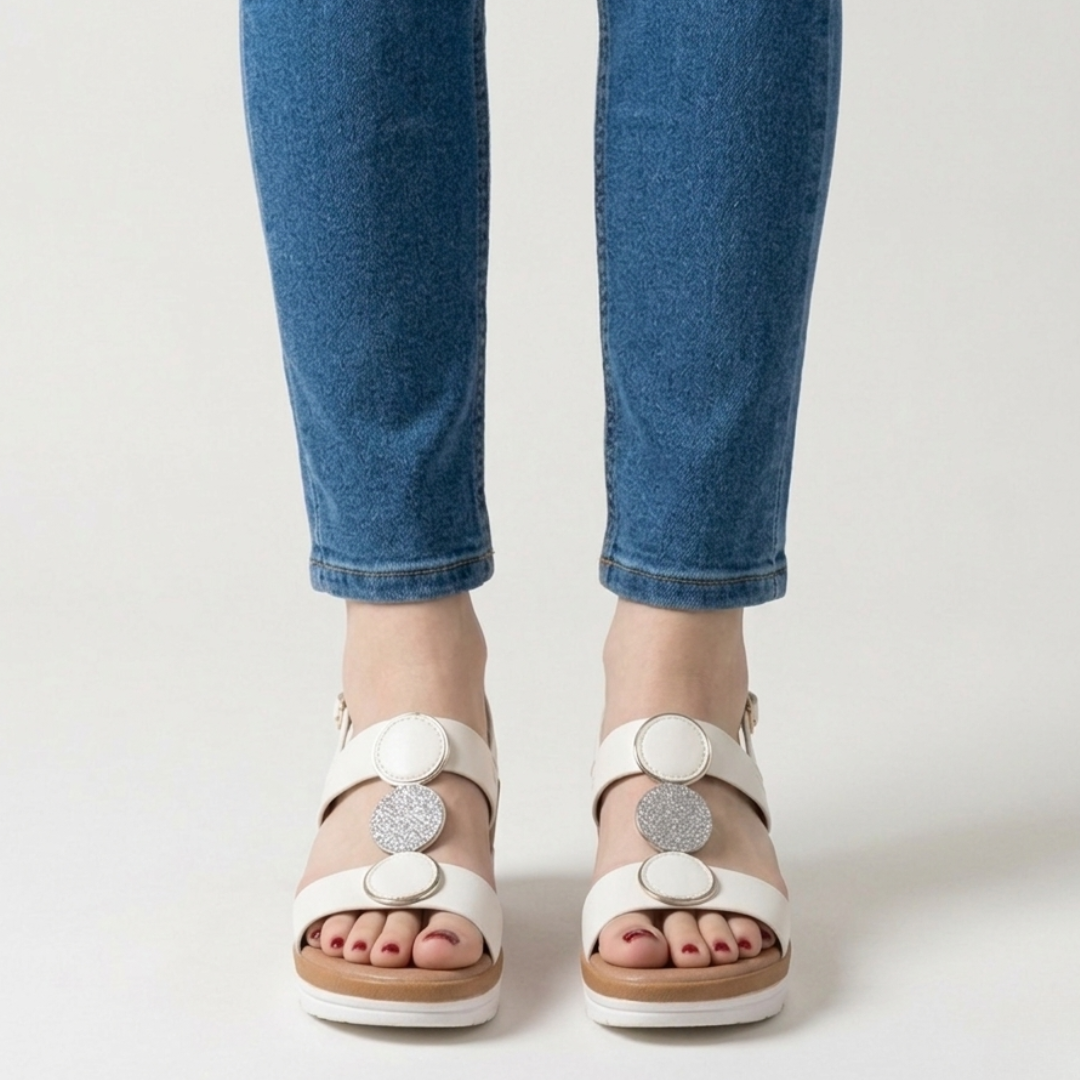 Damen Keilabsatz Komfortsandalen