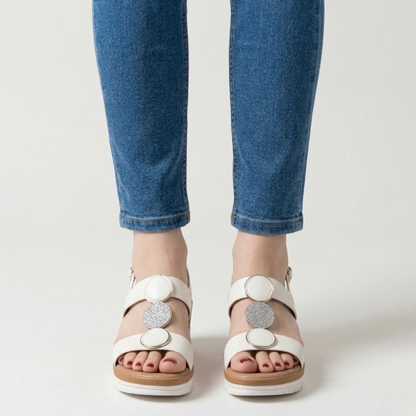 Damen Keilabsatz Komfortsandalen