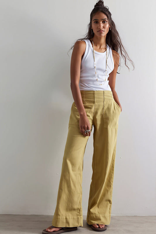 Damen Baggy Jeans aus Baumwolle mit niedriger Taille in Vorderansicht