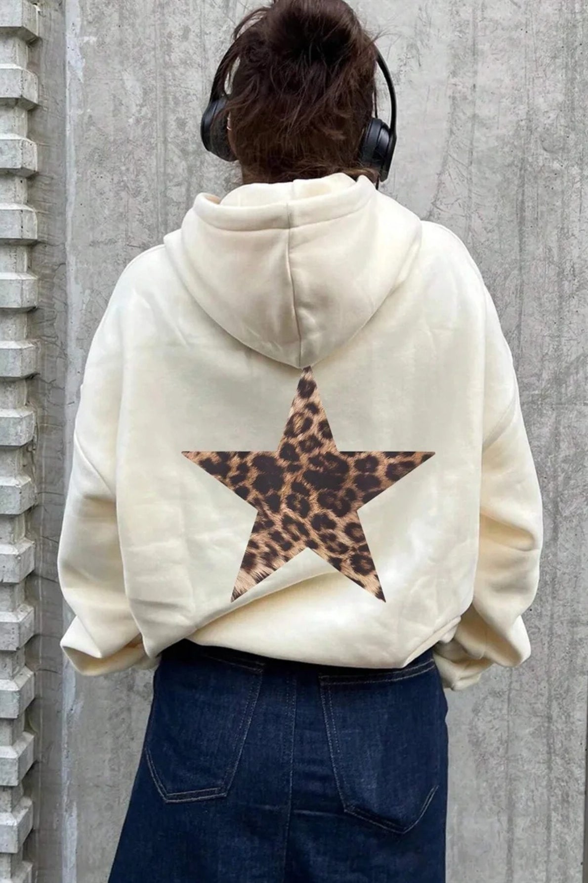 Sternprint Damen Hoodie mit Kapuze für einen lässigen Alltagslook