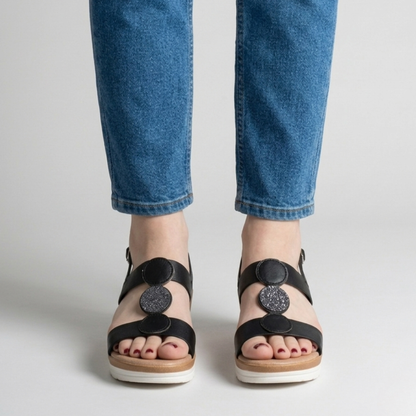 Damen Keilabsatz Komfortsandalen