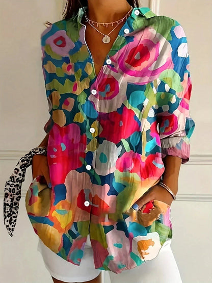 Elegantes Langarmhemd mit Muster