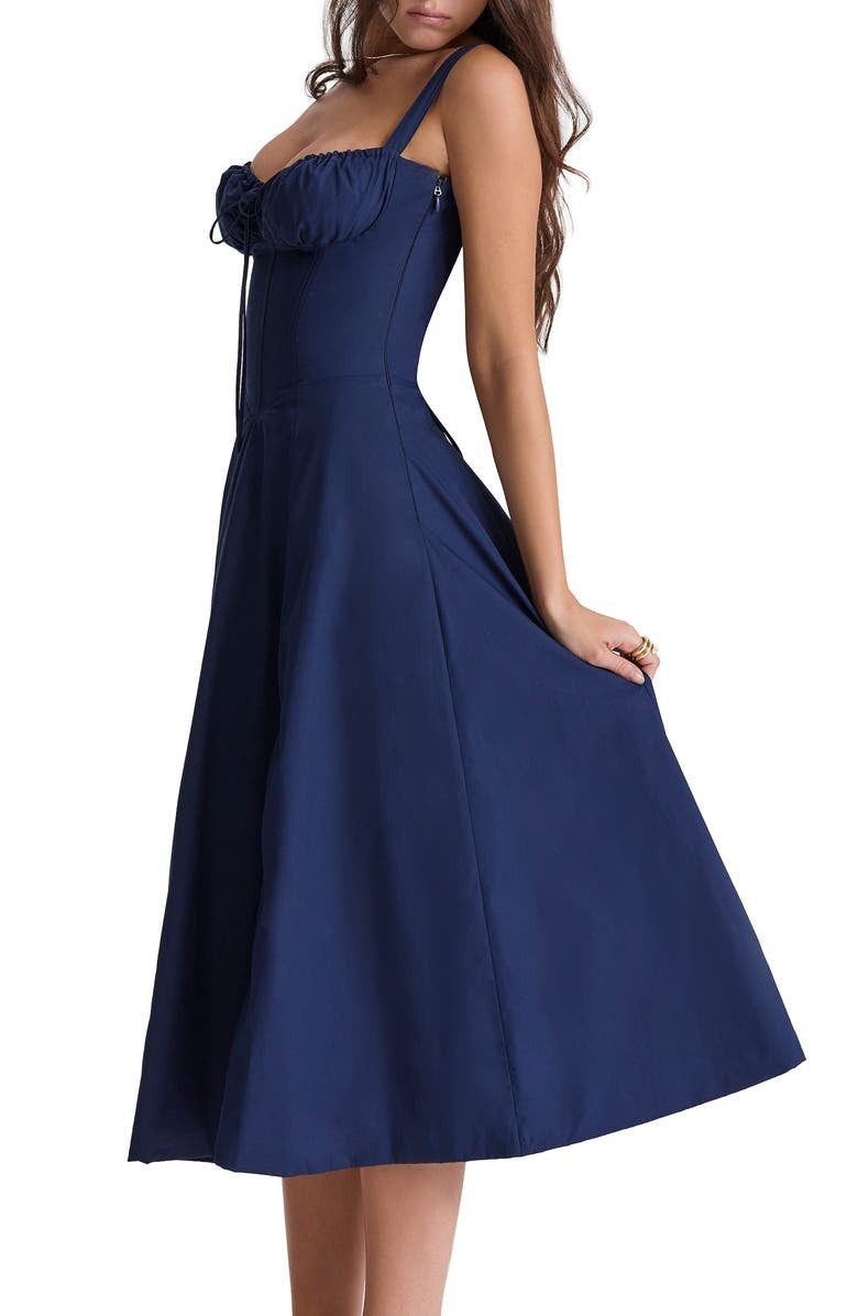 Florales Bustier-Midriff-Cutout-Bodycon-Kleid