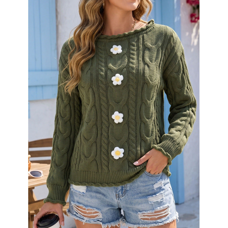 Damen-Patchworkpullover vielseitig kombinierbar für den Alltag
